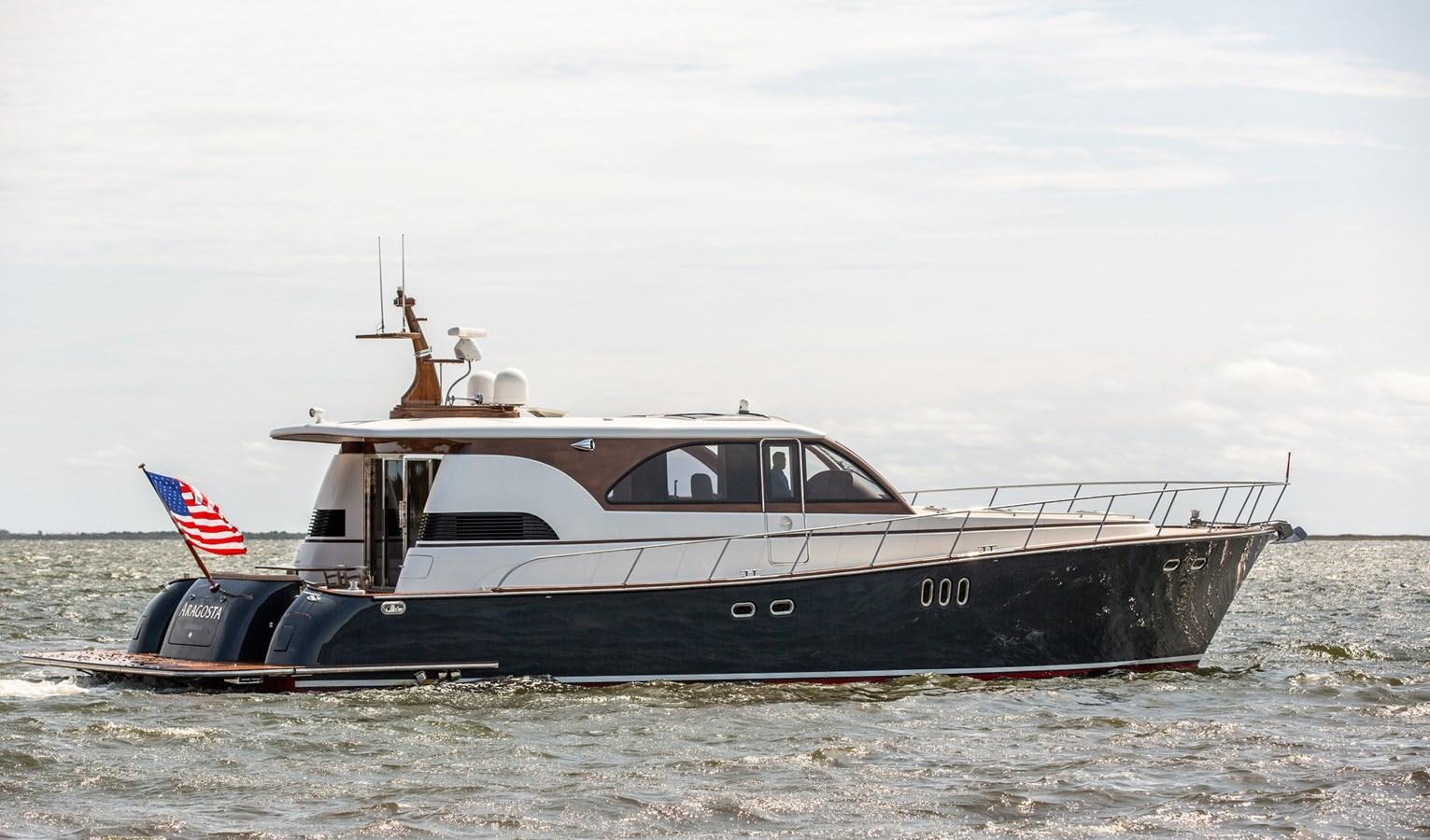 a boat in the water aboard ARAGOSTA Yacht for Sale