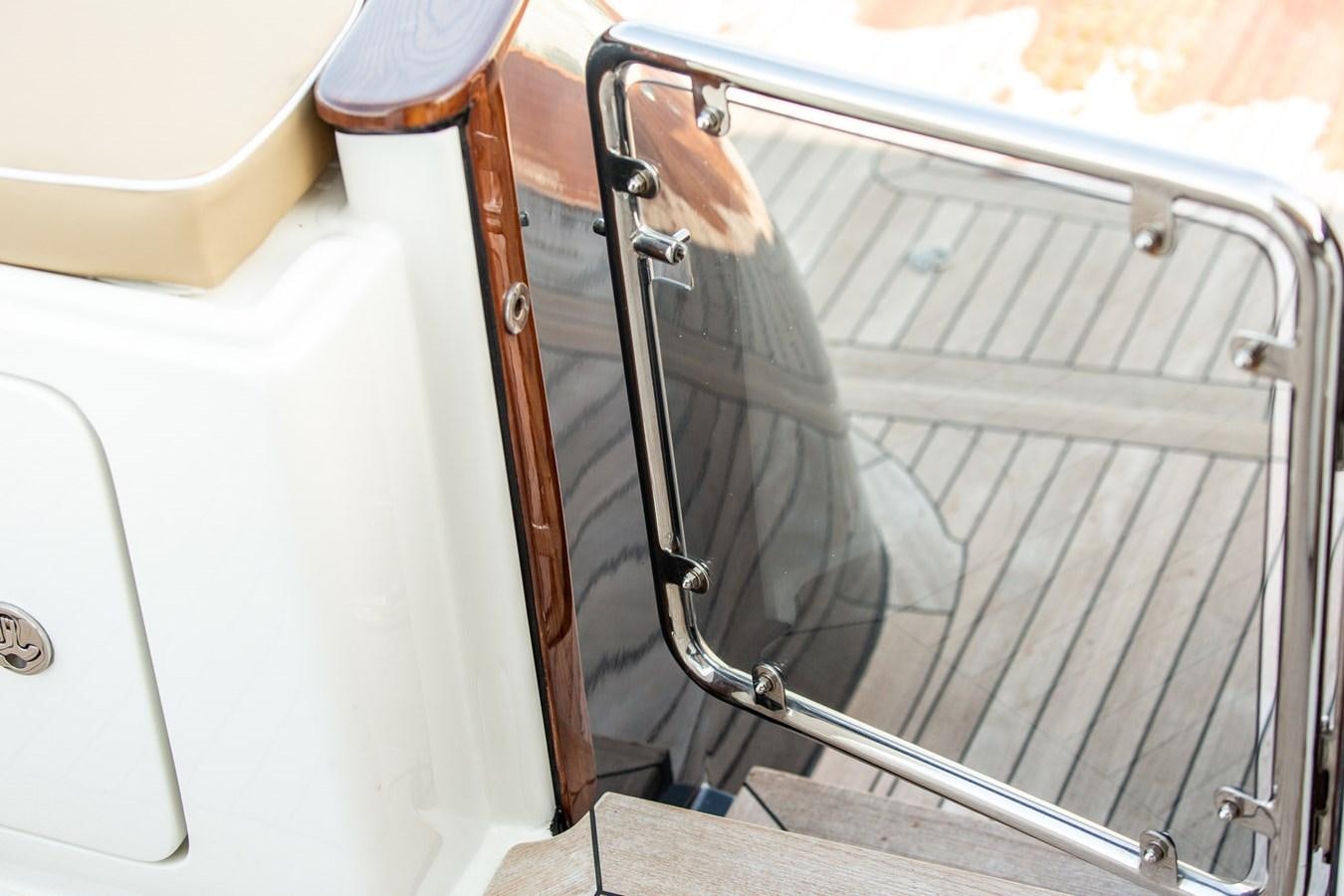 a metal grate on a white surface aboard ARAGOSTA Yacht for Sale