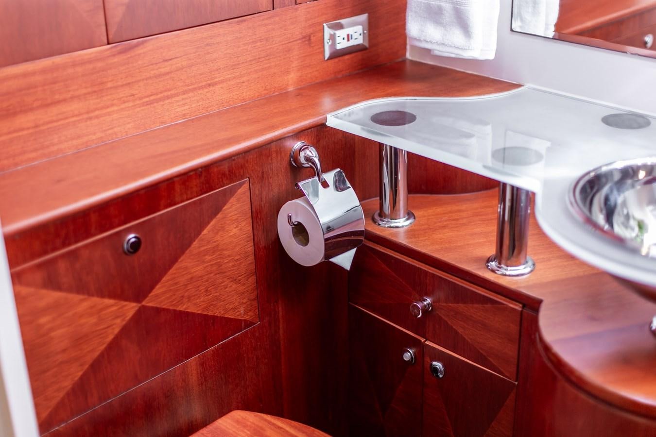 a sink with a faucet aboard ARAGOSTA Yacht for Sale