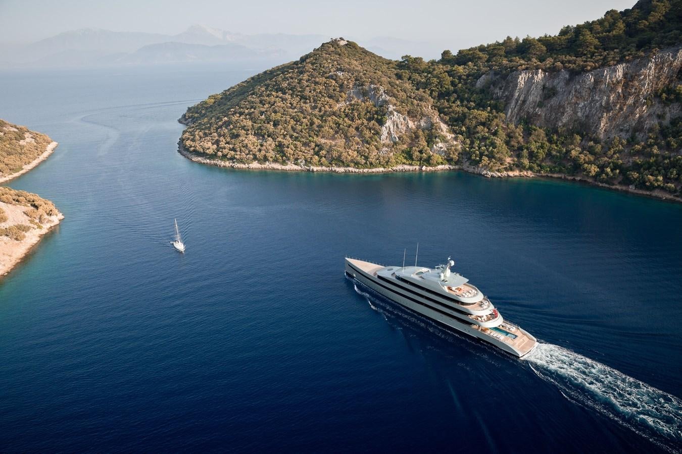 a boat sailing on the sea aboard SAVANNAH Yacht for Sale