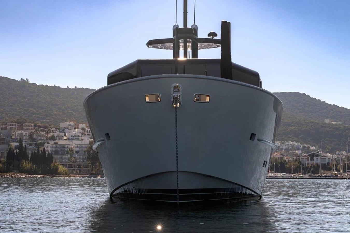 a large submarine in the water aboard ARCADIA 85 2015 Yacht for Sale