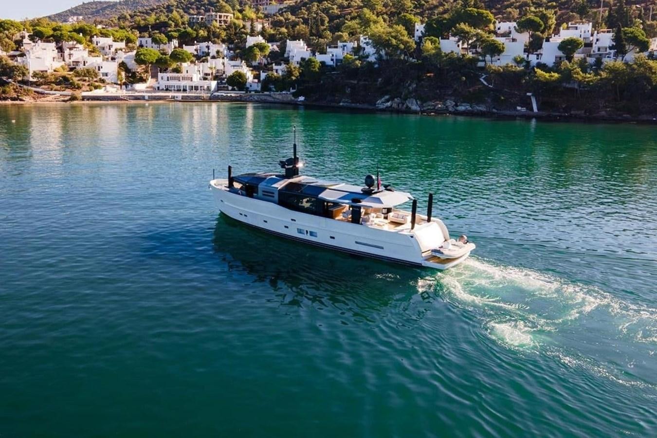 a boat on the water aboard ARCADIA 85 2015 Yacht for Sale