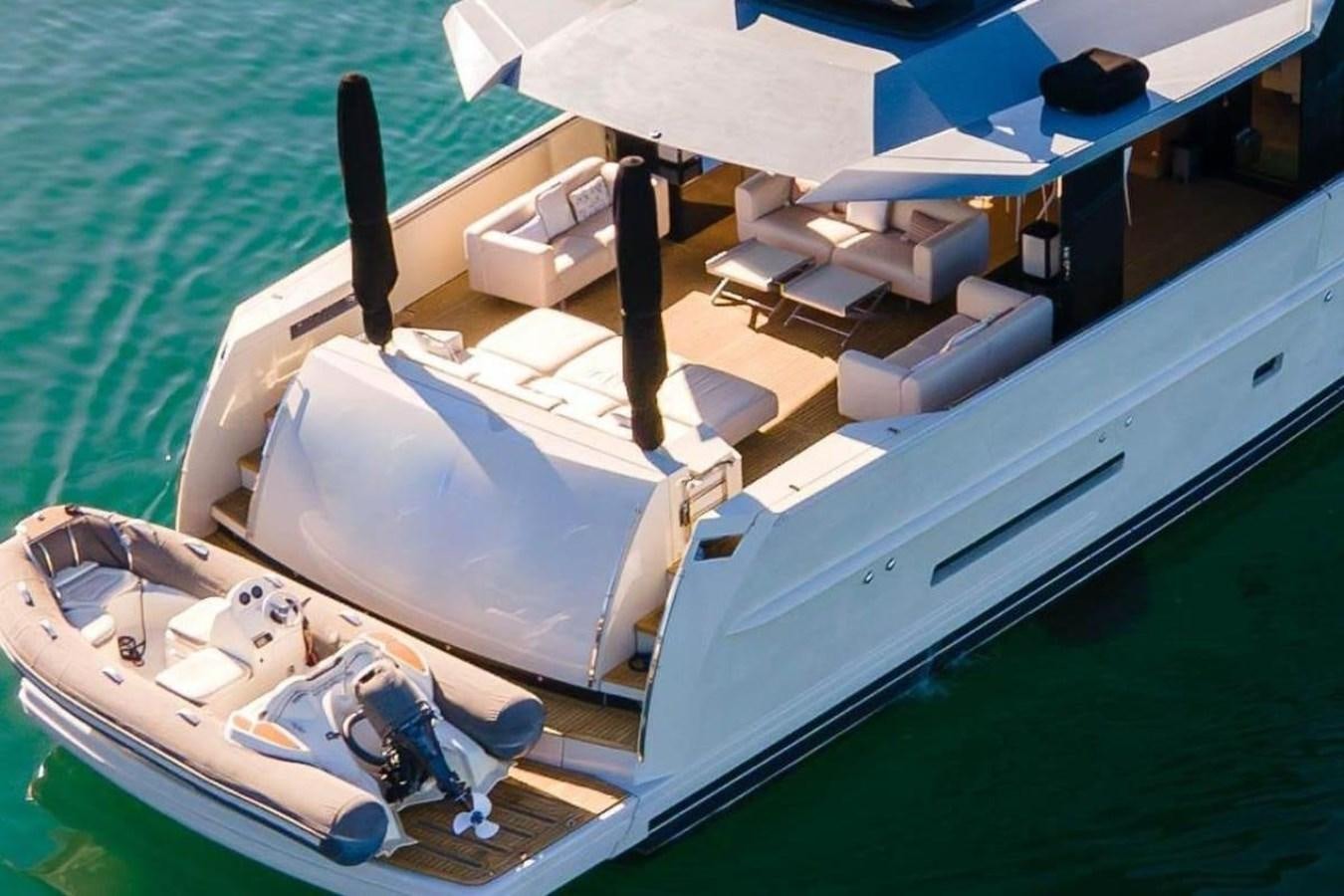 a boat on the water aboard ARCADIA 85 2015 Yacht for Sale