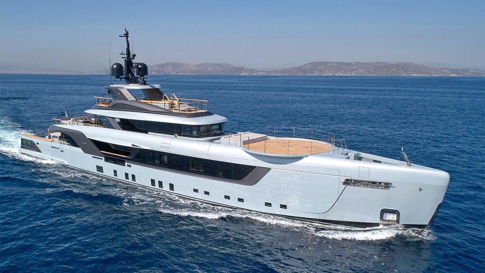 a large white yacht aboard GECO Yacht for Sale