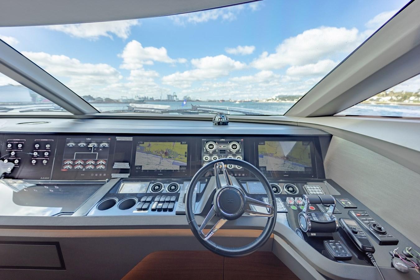 inside of a car aboard ESCAPEMENT Yacht for Sale