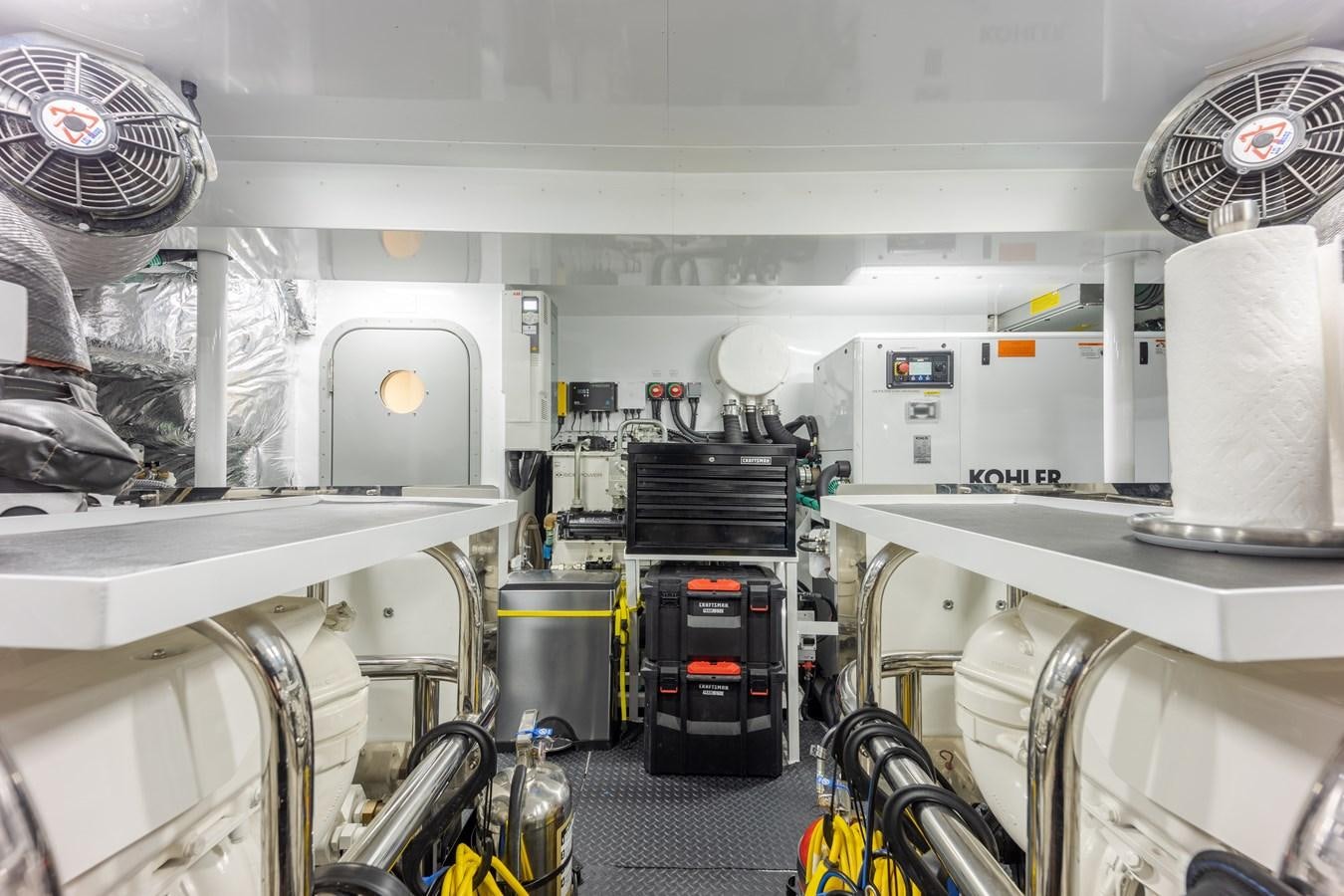 inside of a white machine aboard ESCAPEMENT Yacht for Sale