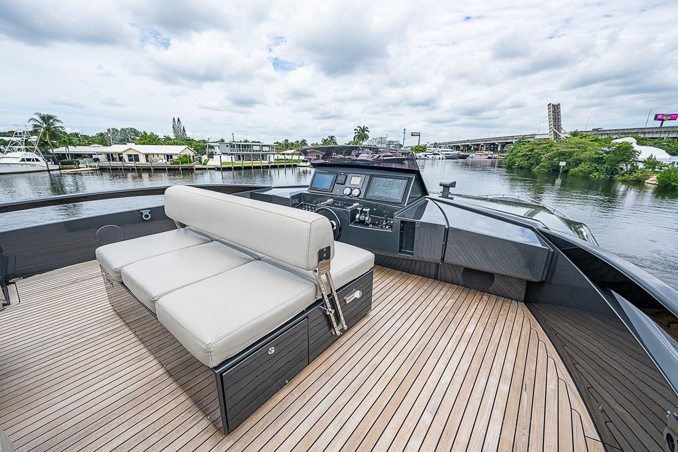 a boat on a deck aboard COAL BLOODED Yacht for Sale