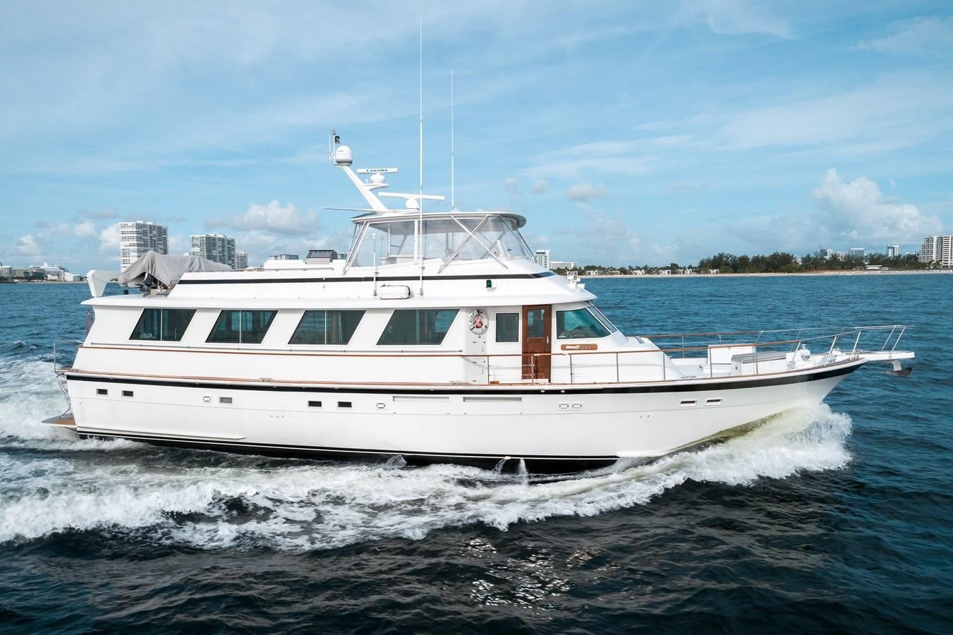 a white boat on the water aboard HIGH IMPACT Yacht for Sale