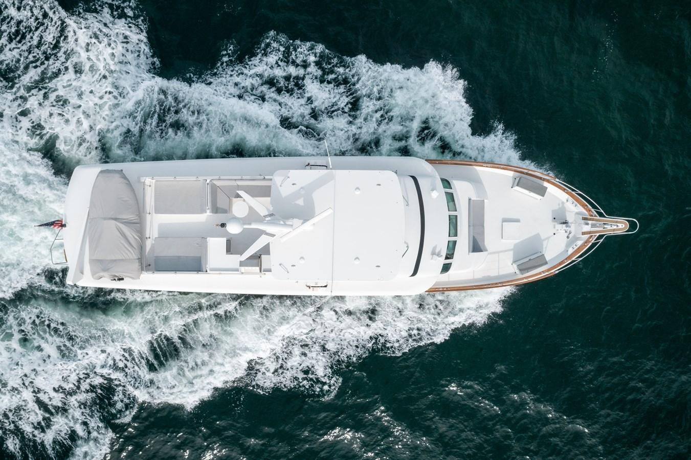 a high angle view of a plane aboard HIGH IMPACT Yacht for Sale