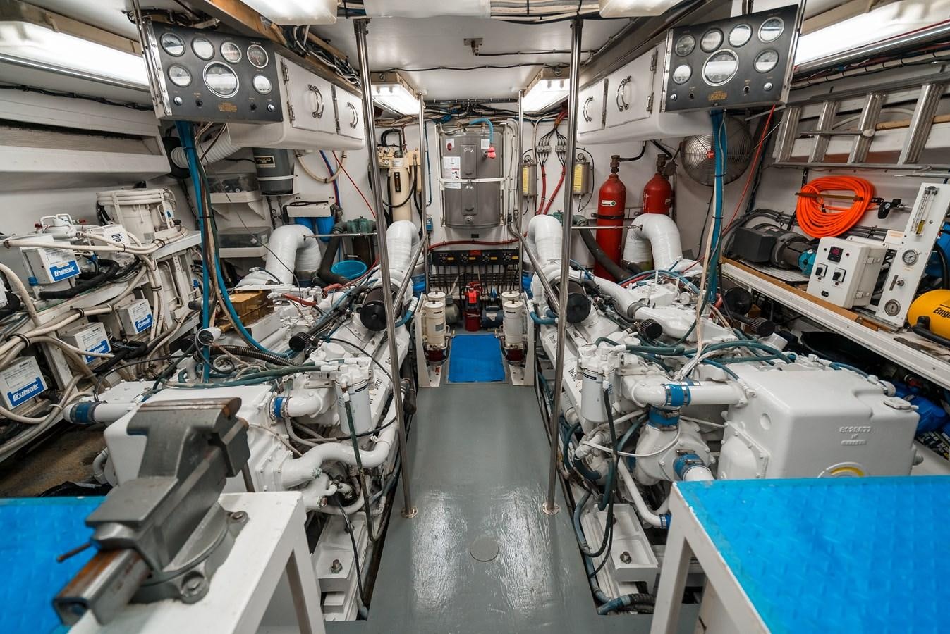a room with machinery aboard HIGH IMPACT Yacht for Sale