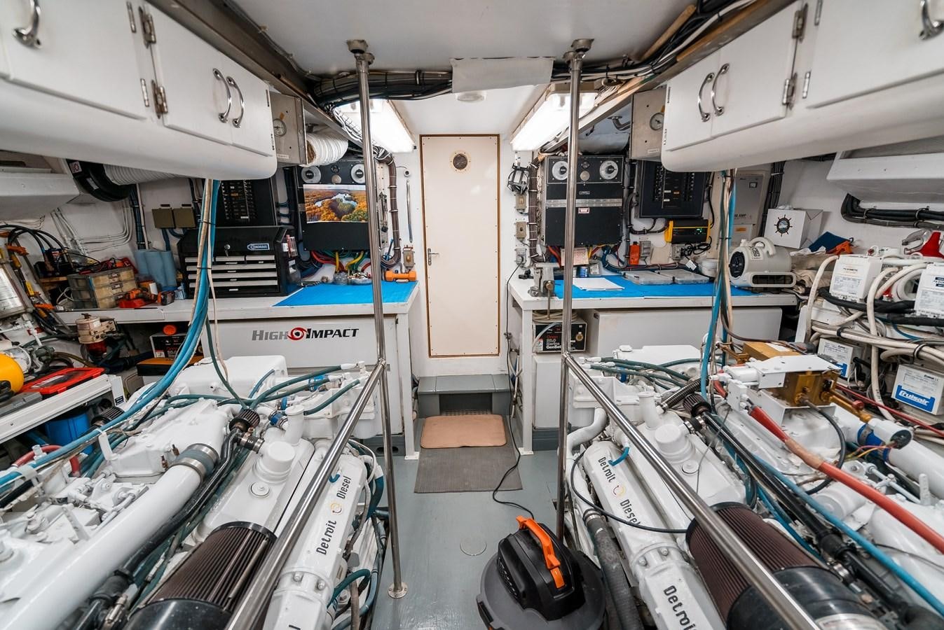 a room with machinery aboard HIGH IMPACT Yacht for Sale
