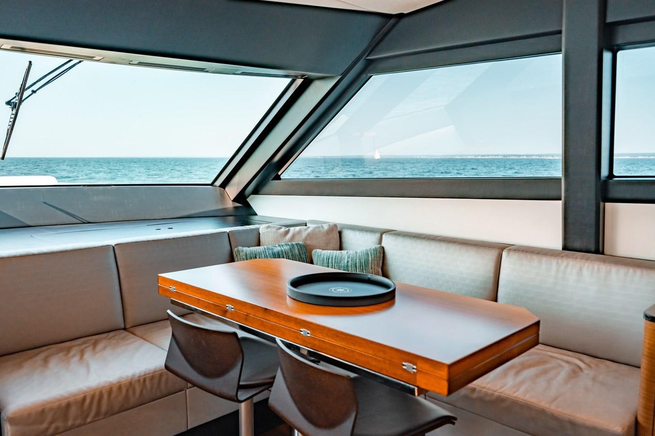 a table on a boat aboard THE THREE B'S Yacht for Sale