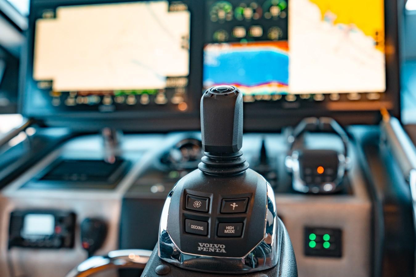 a black electronic device aboard THE THREE B'S Yacht for Sale