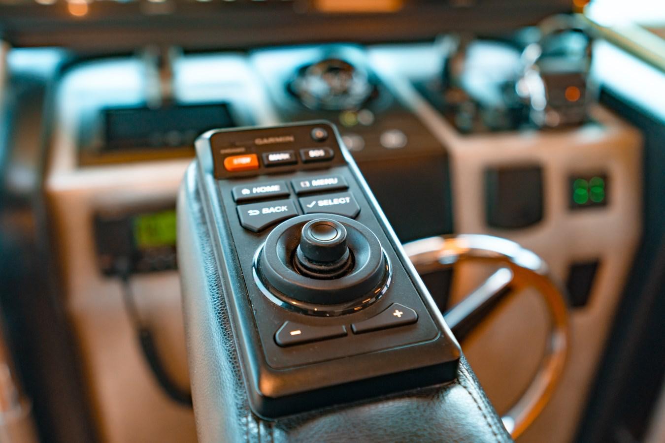 a phone with a cord plugged into it aboard THE THREE B'S Yacht for Sale