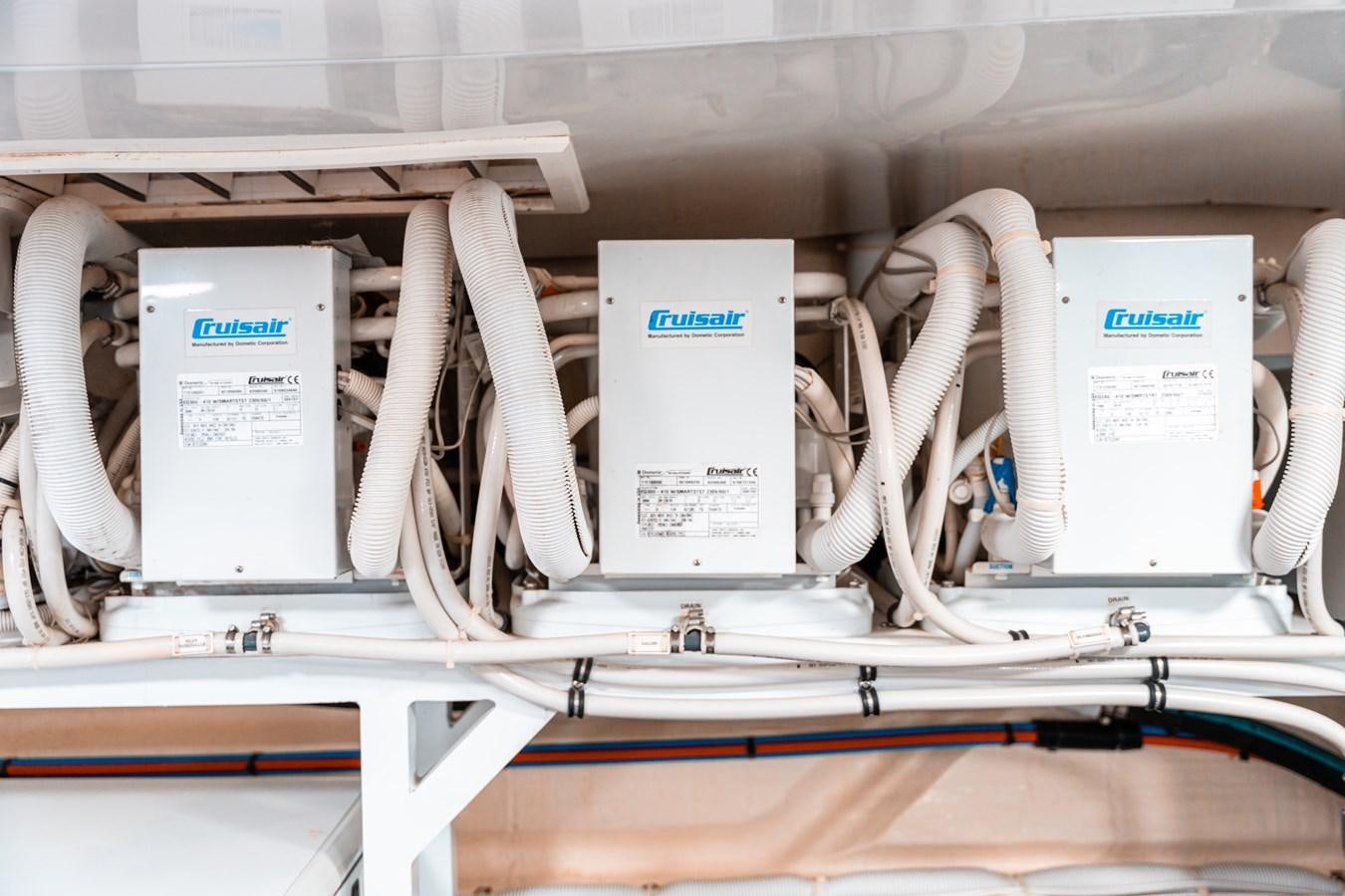 a close-up of several tubes aboard THE THREE B'S Yacht for Sale