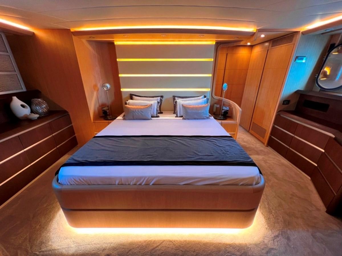 a bed in a room aboard MAIORA 26 Yacht for Sale