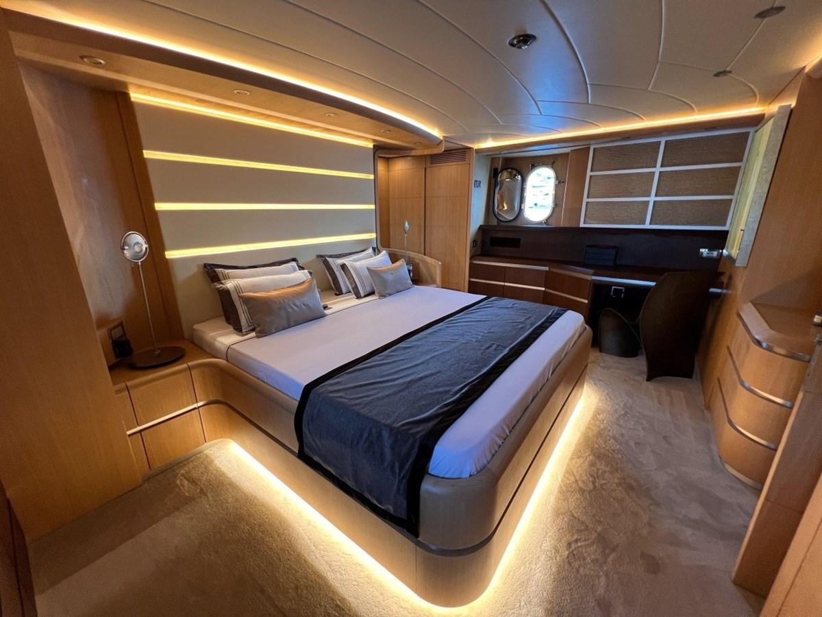 a bed in a room aboard MAIORA 26 Yacht for Sale