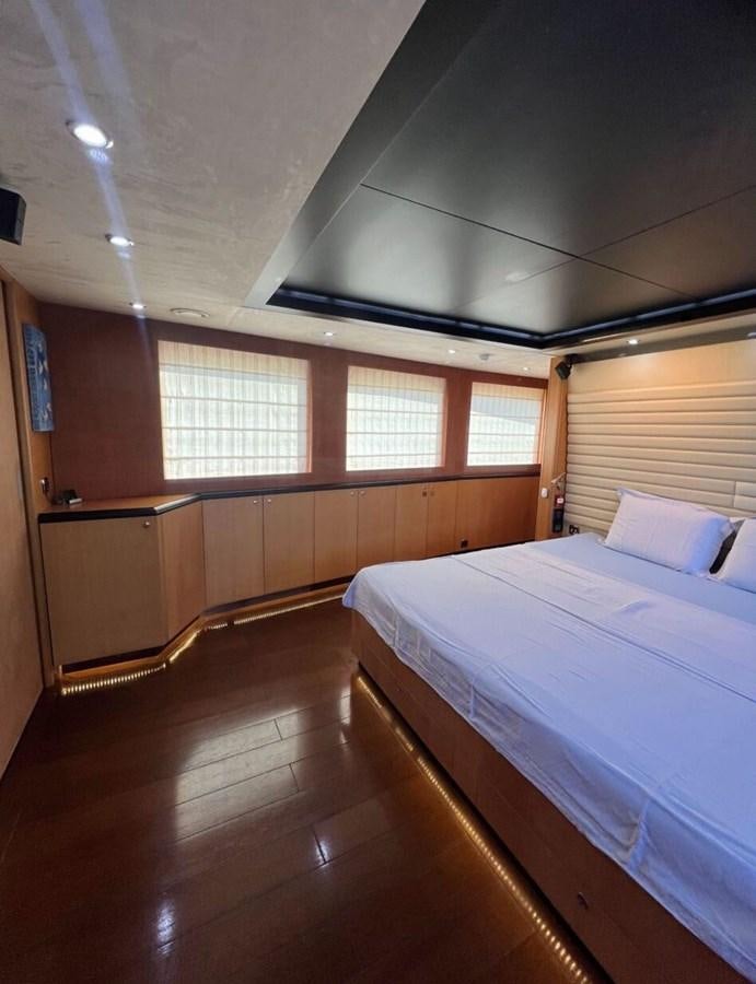 a room with two beds aboard WHISPER Yacht for Sale