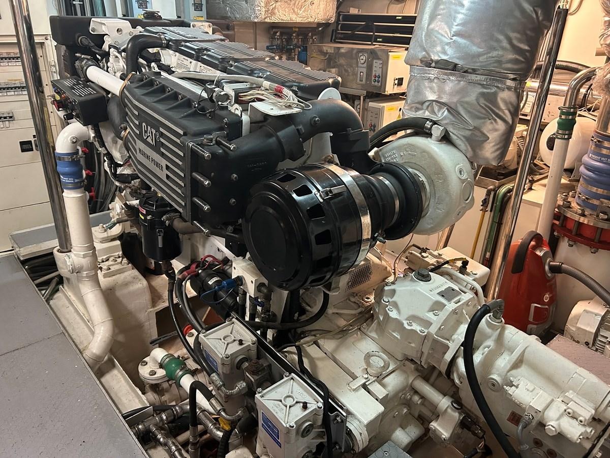 a machine with a large piece of metal aboard WHISPER Yacht for Sale