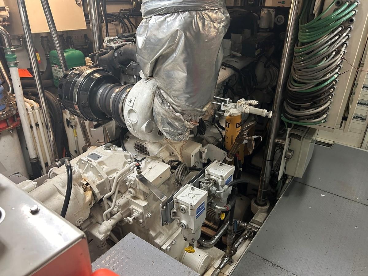 a machine with a large metal cylinder aboard WHISPER Yacht for Sale