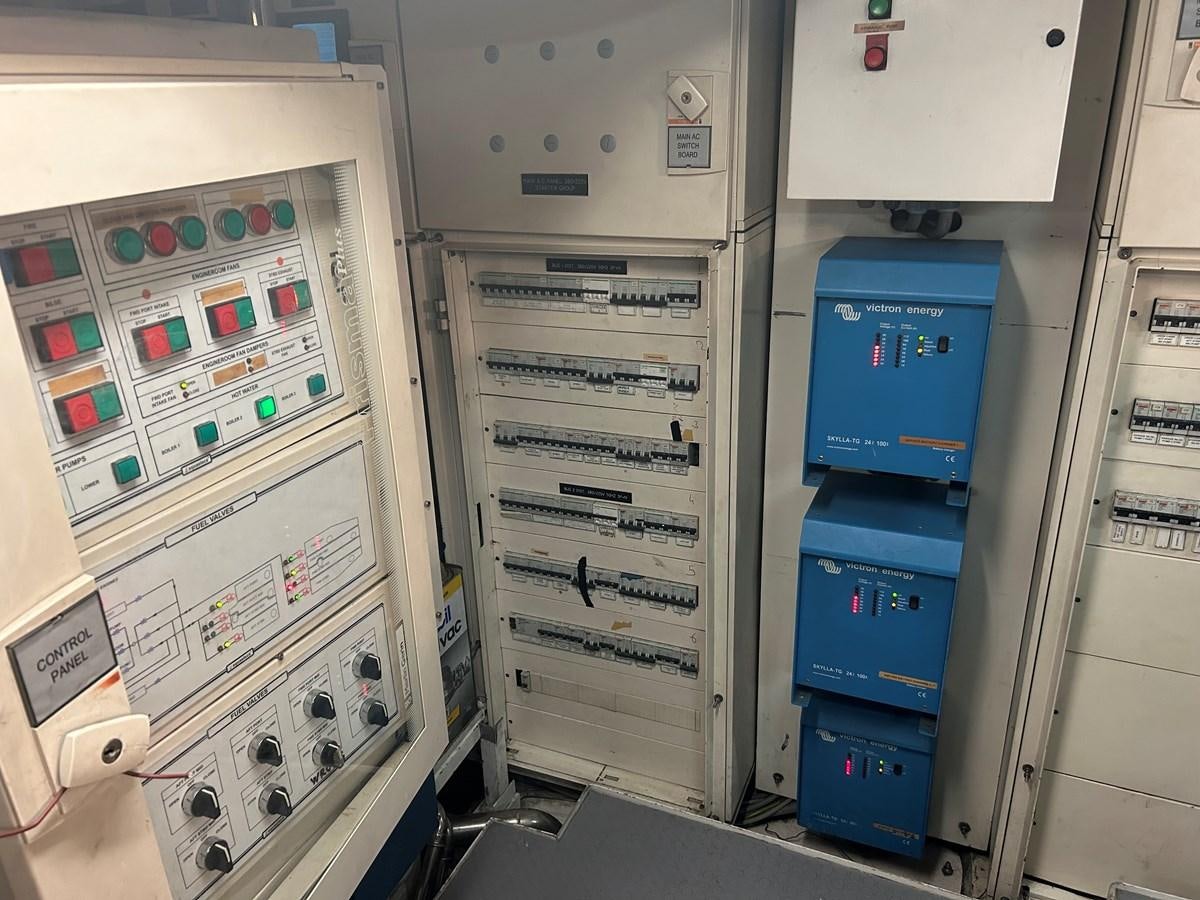 a room with several machines aboard WHISPER Yacht for Sale