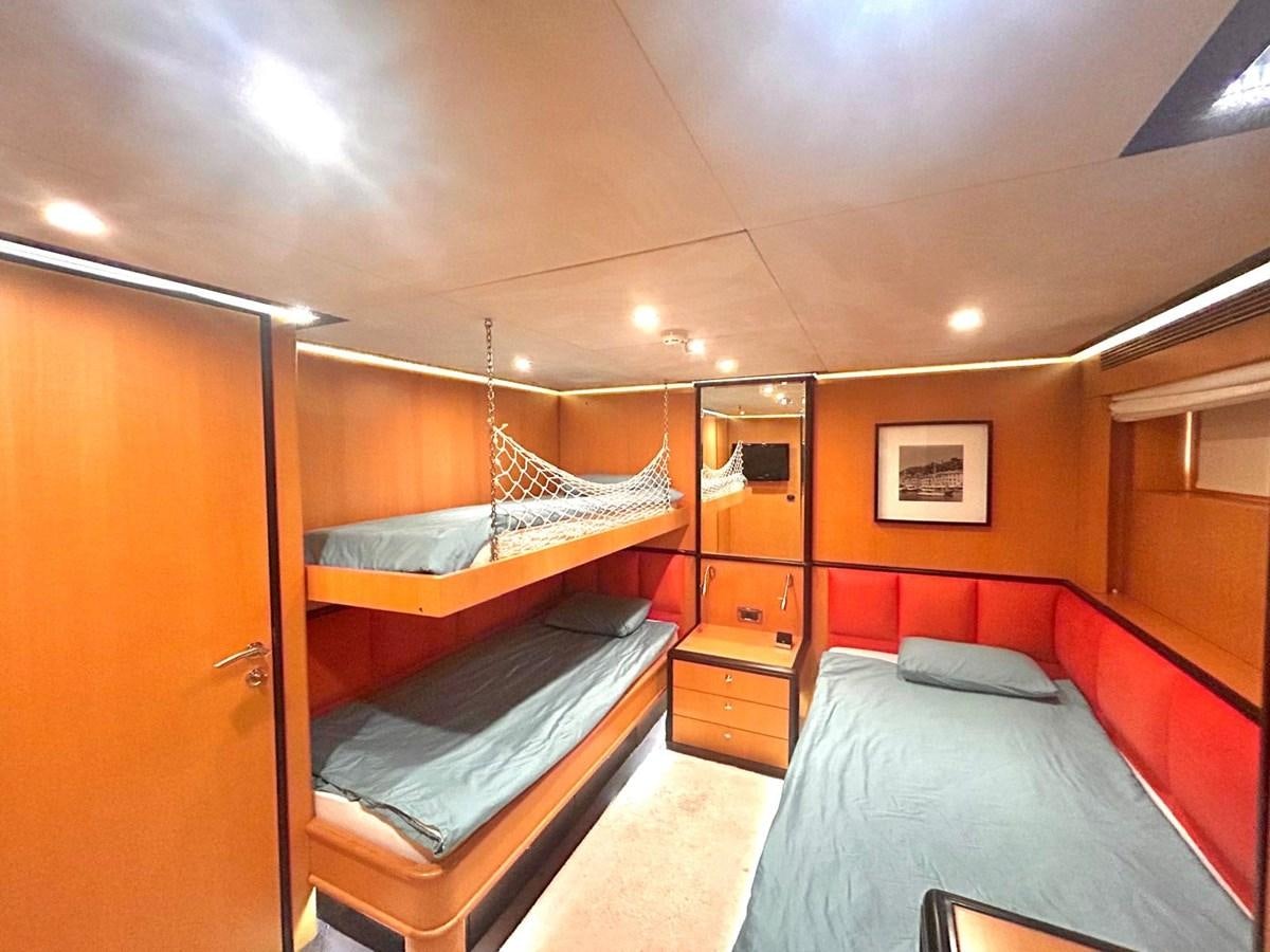 a room with bunk beds aboard WHISPER Yacht for Sale