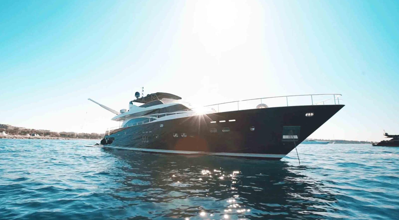 a boat on the water aboard COUACH 3000 FLY Yacht for Sale