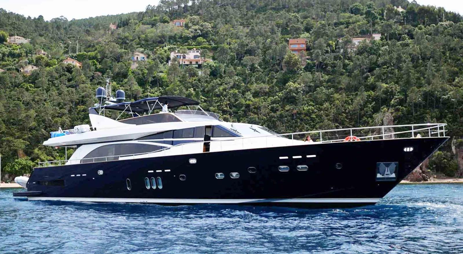 a boat on the water aboard COUACH 3000 FLY Yacht for Sale