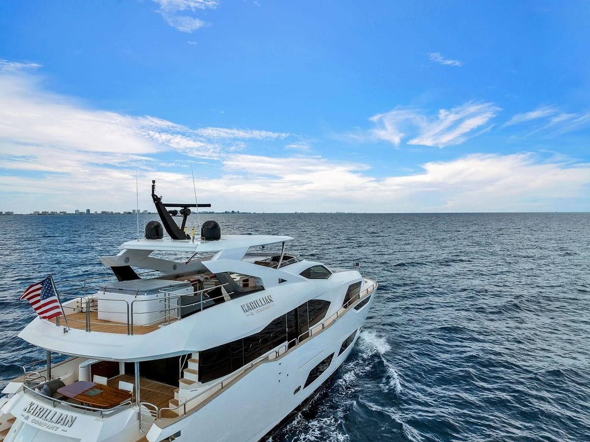 a boat on the water aboard 2018 SUNSEEKER 95 YACHT Yacht for Sale