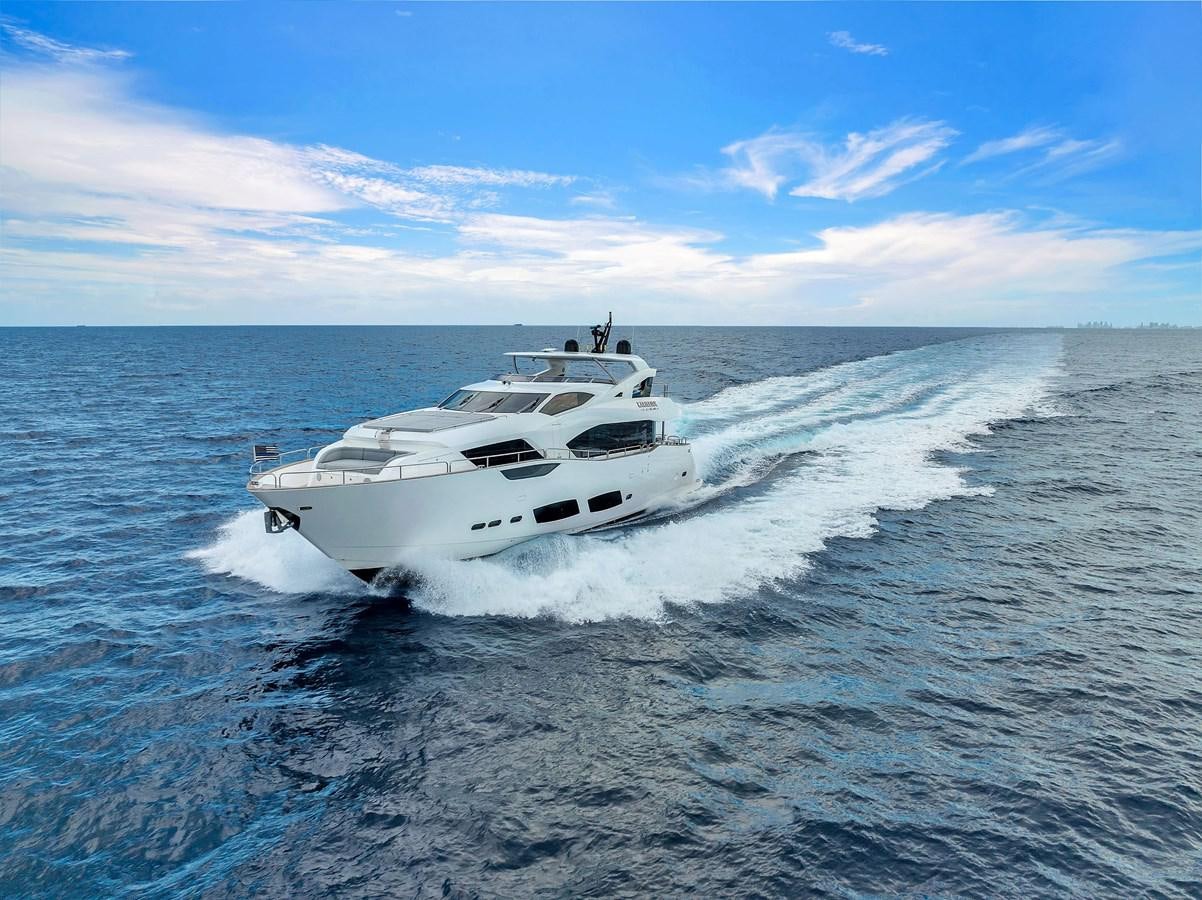 a white yacht in the water aboard 2018 SUNSEEKER 95 YACHT Yacht for Sale
