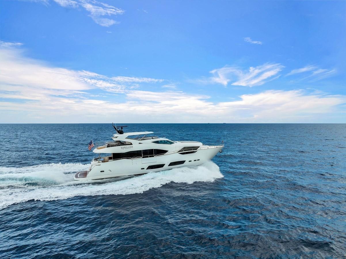 a boat on the water aboard 2018 SUNSEEKER 95 YACHT Yacht for Sale
