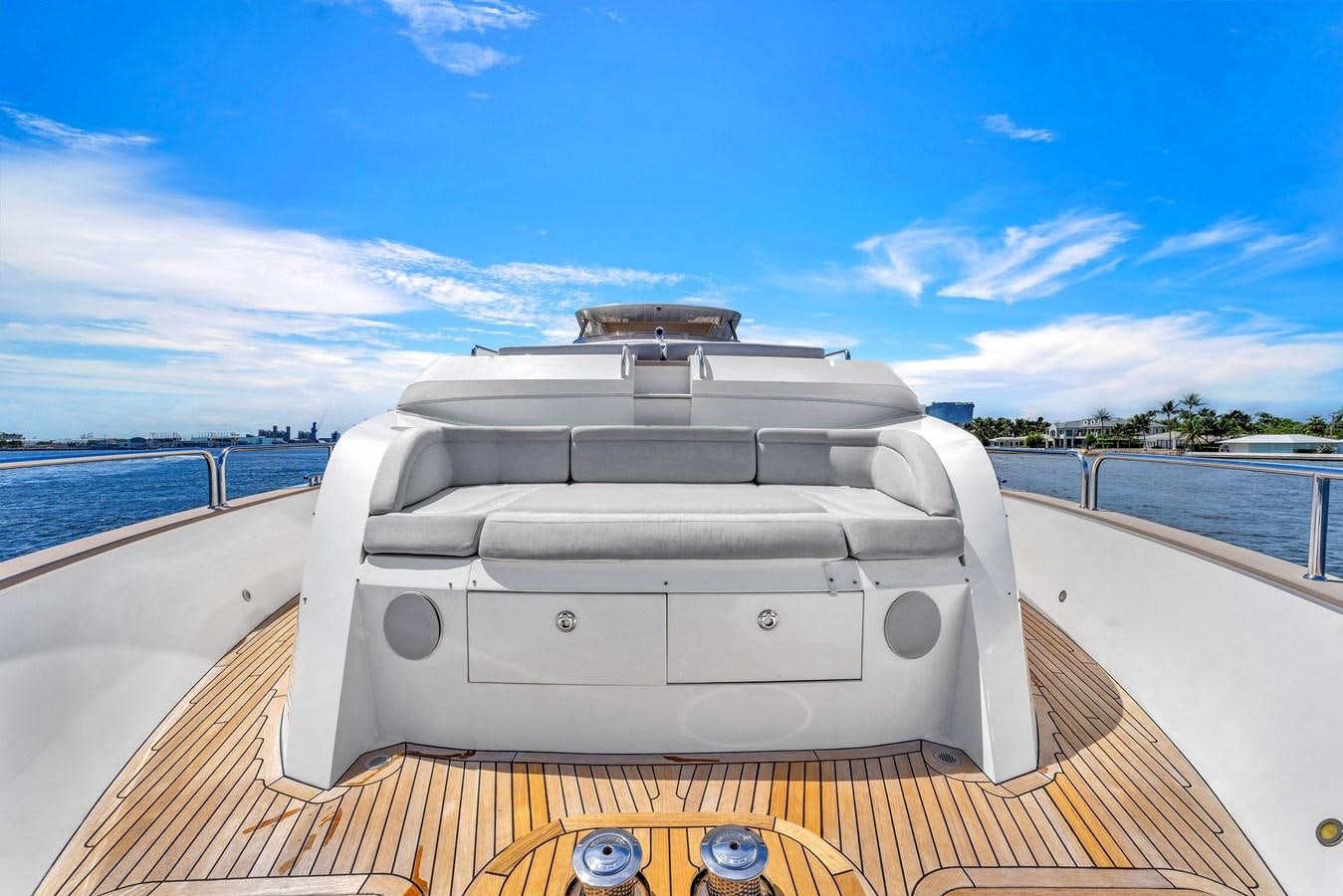 a military tank on a deck aboard 2018 SUNSEEKER 95 YACHT Yacht for Sale