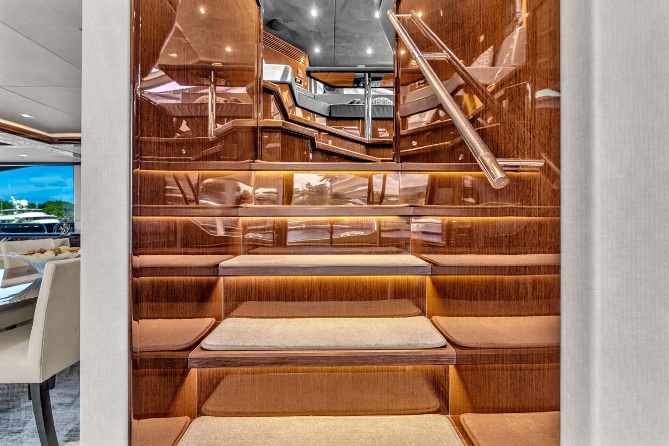 a room with a large window aboard 2018 SUNSEEKER 95 YACHT Yacht for Sale