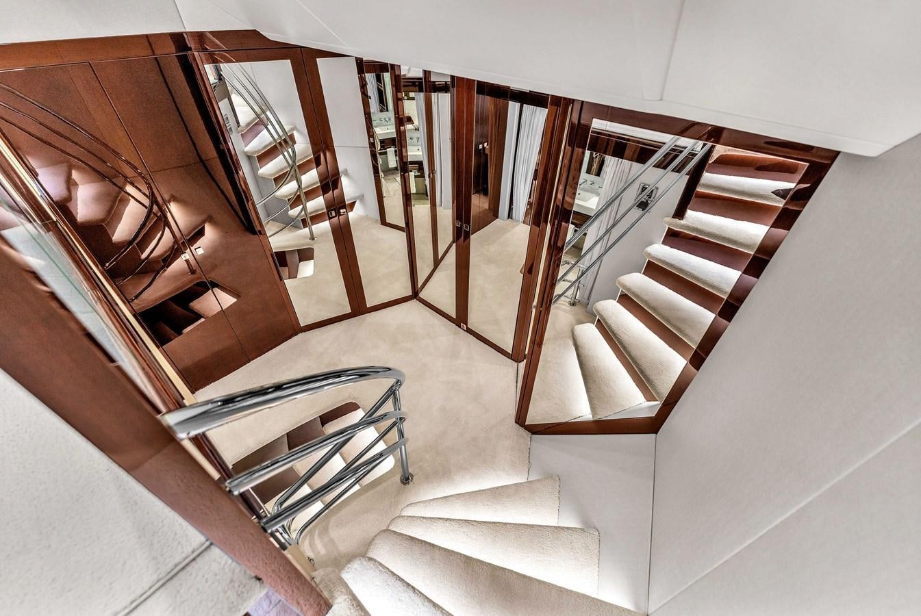a staircase leading to a room aboard 2018 SUNSEEKER 95 YACHT Yacht for Sale
