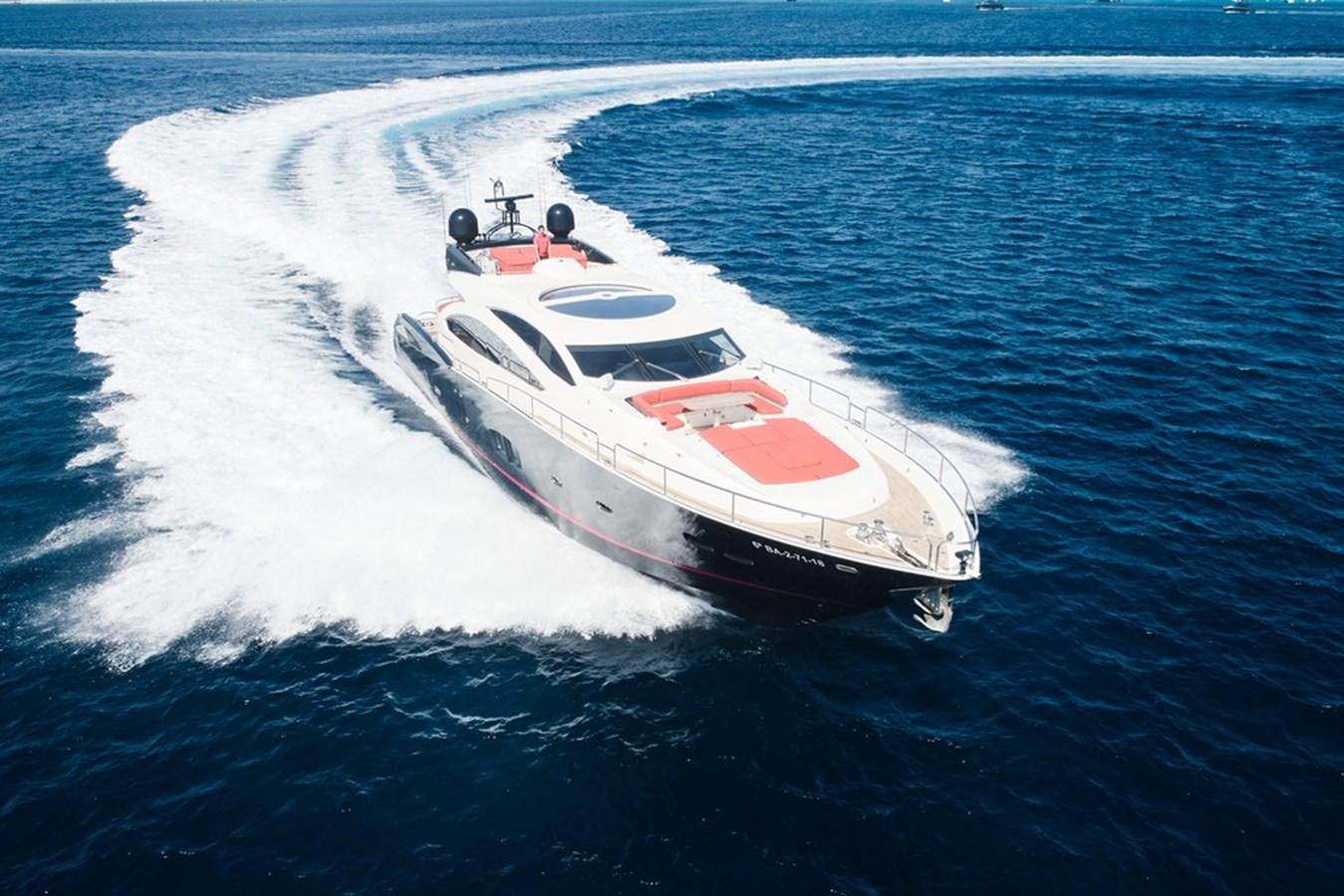 a boat on the water aboard SUNSEEKER PREDATOR 92 Yacht for Sale