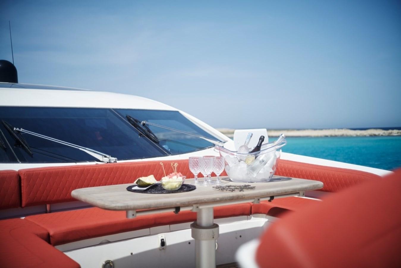 a table on a boat aboard SUNSEEKER PREDATOR 92 Yacht for Sale