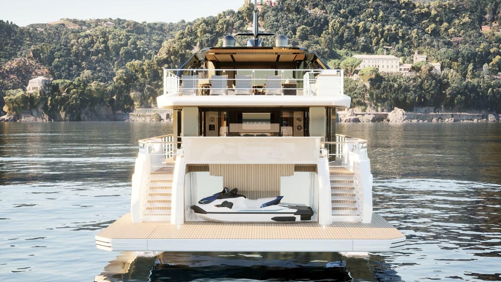 a boat on the water aboard 2024 ALPHA CUSTOM YACHT SQUALO 100 Yacht for Sale