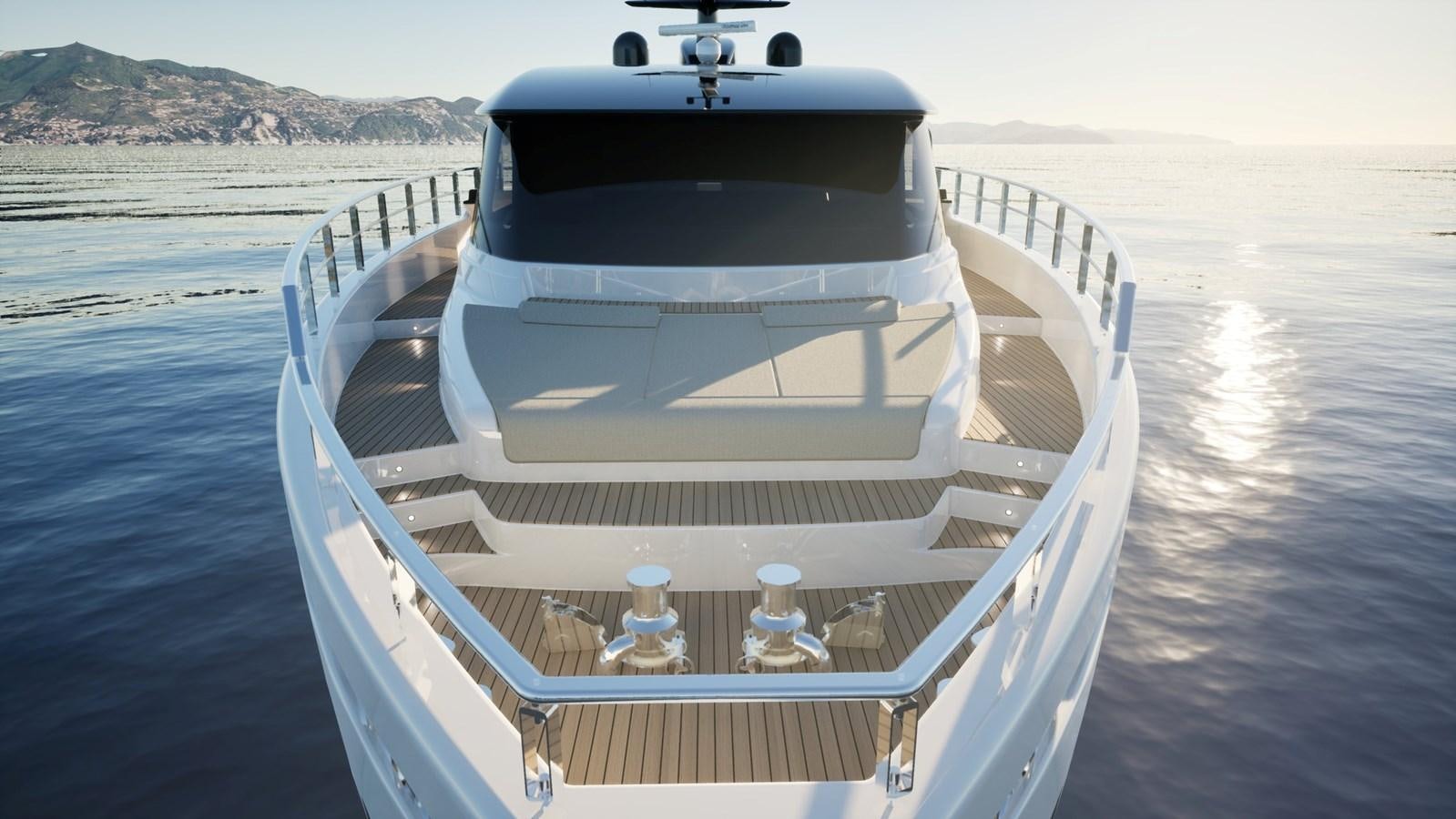 a boat on the water aboard 2024 ALPHA CUSTOM YACHT SQUALO 100 Yacht for Sale