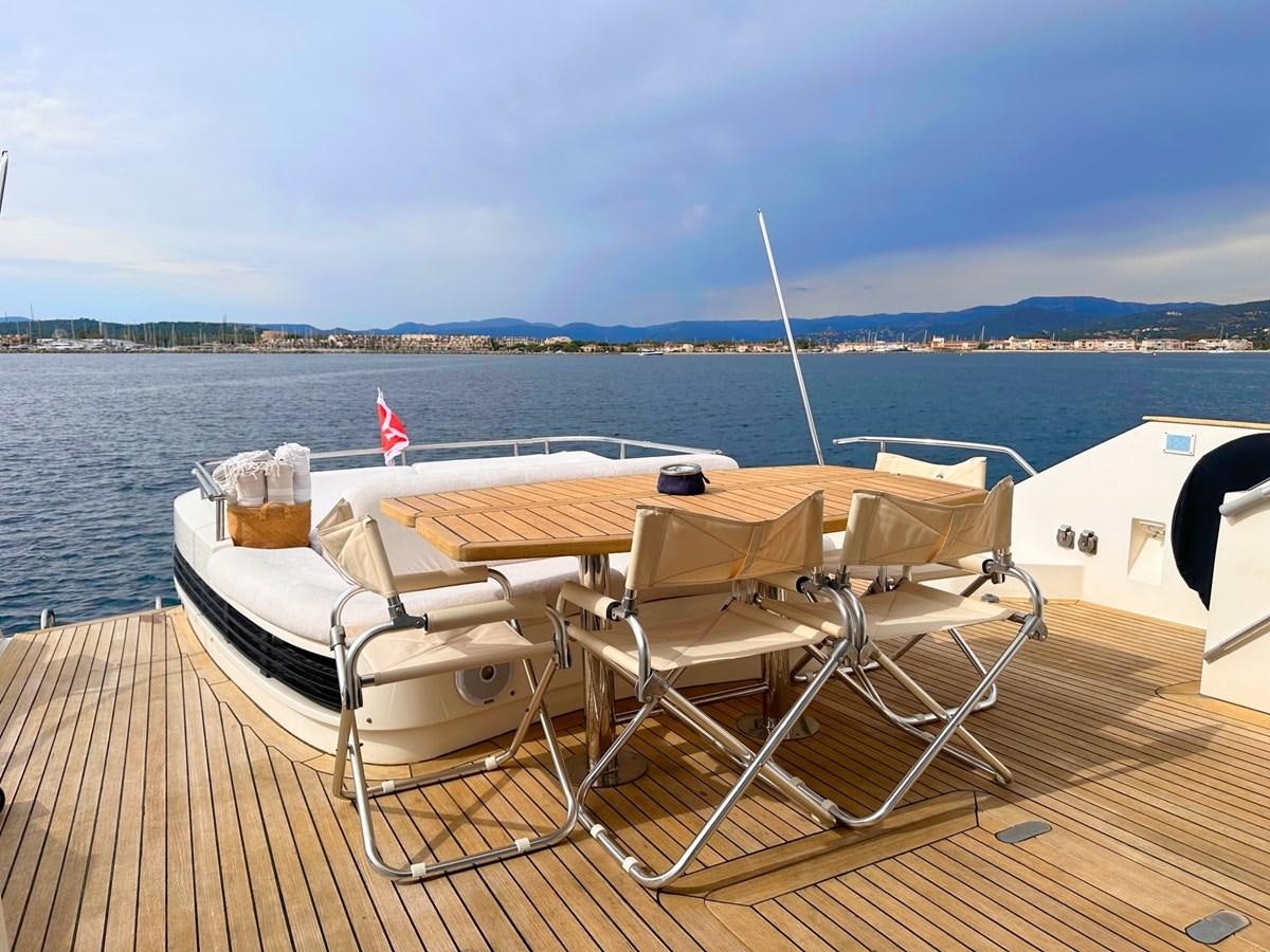 a boat on a deck aboard MEMORY Yacht for Sale