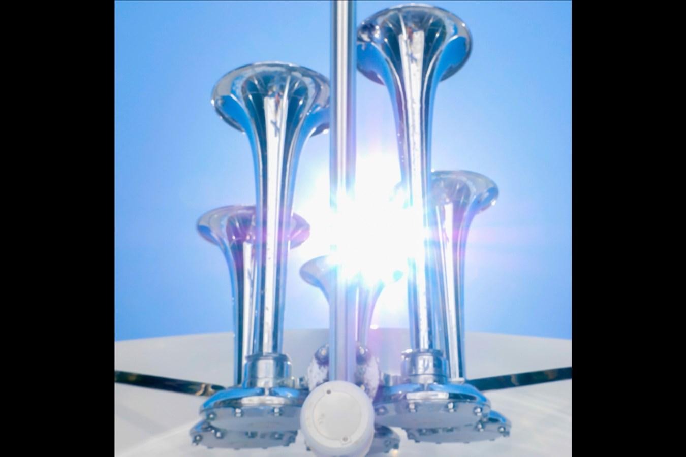 a group of glasses with liquid in them aboard THANKS BUDS Yacht for Sale