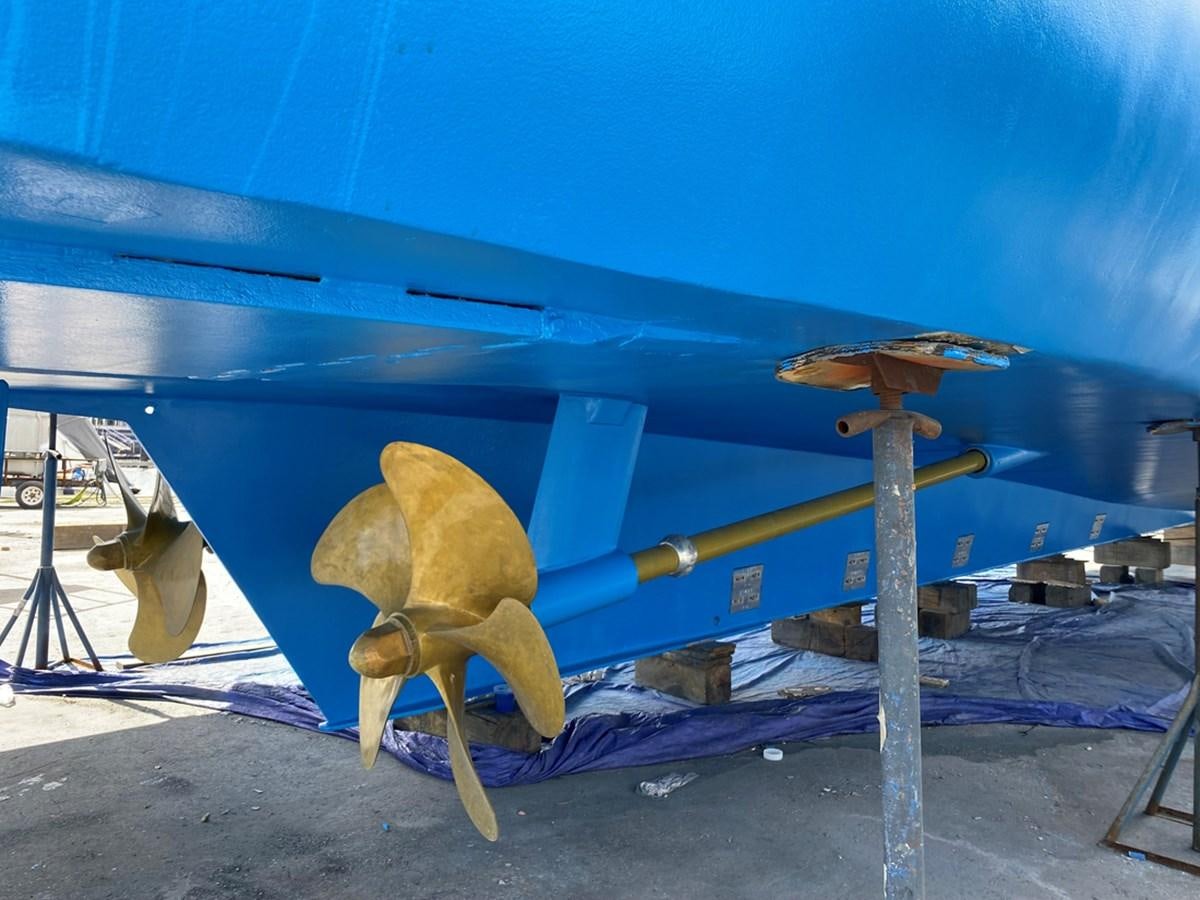 a skeleton of a dinosaur on a boat aboard THANKS BUDS Yacht for Sale