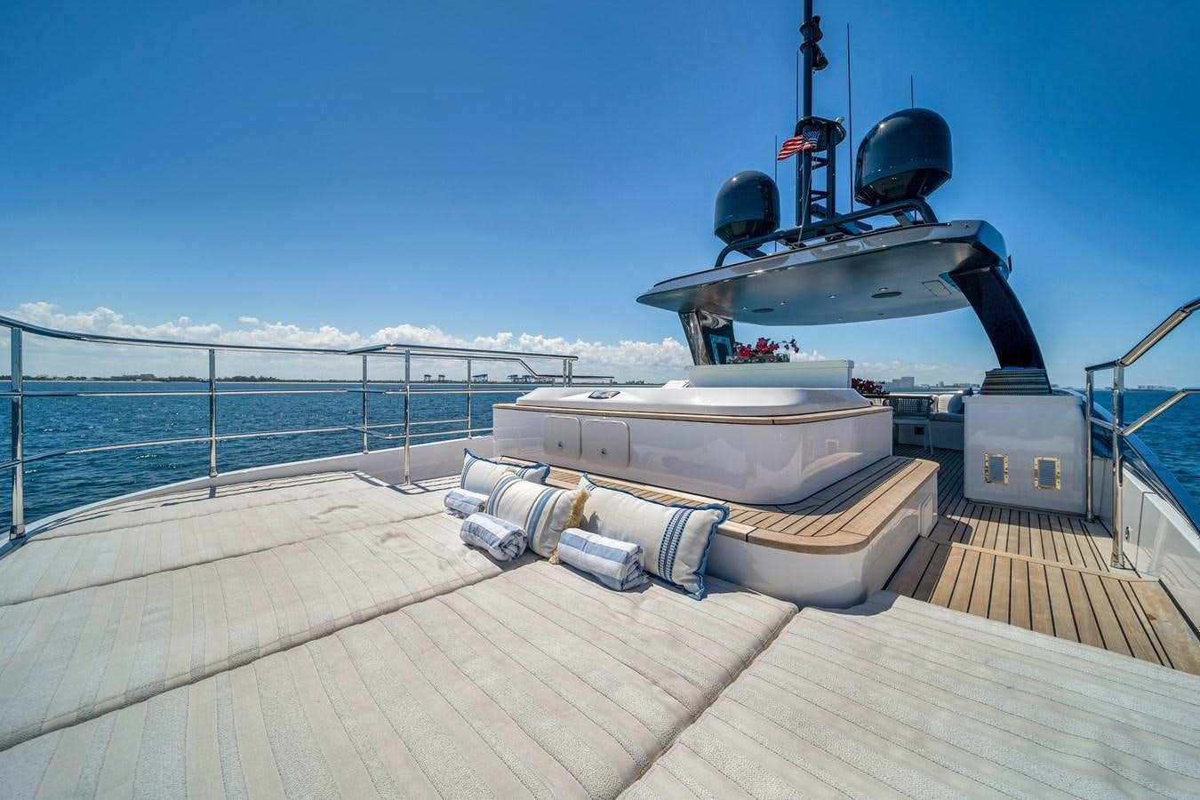 a large machine on a deck aboard FAMILYBILT Yacht for Sale
