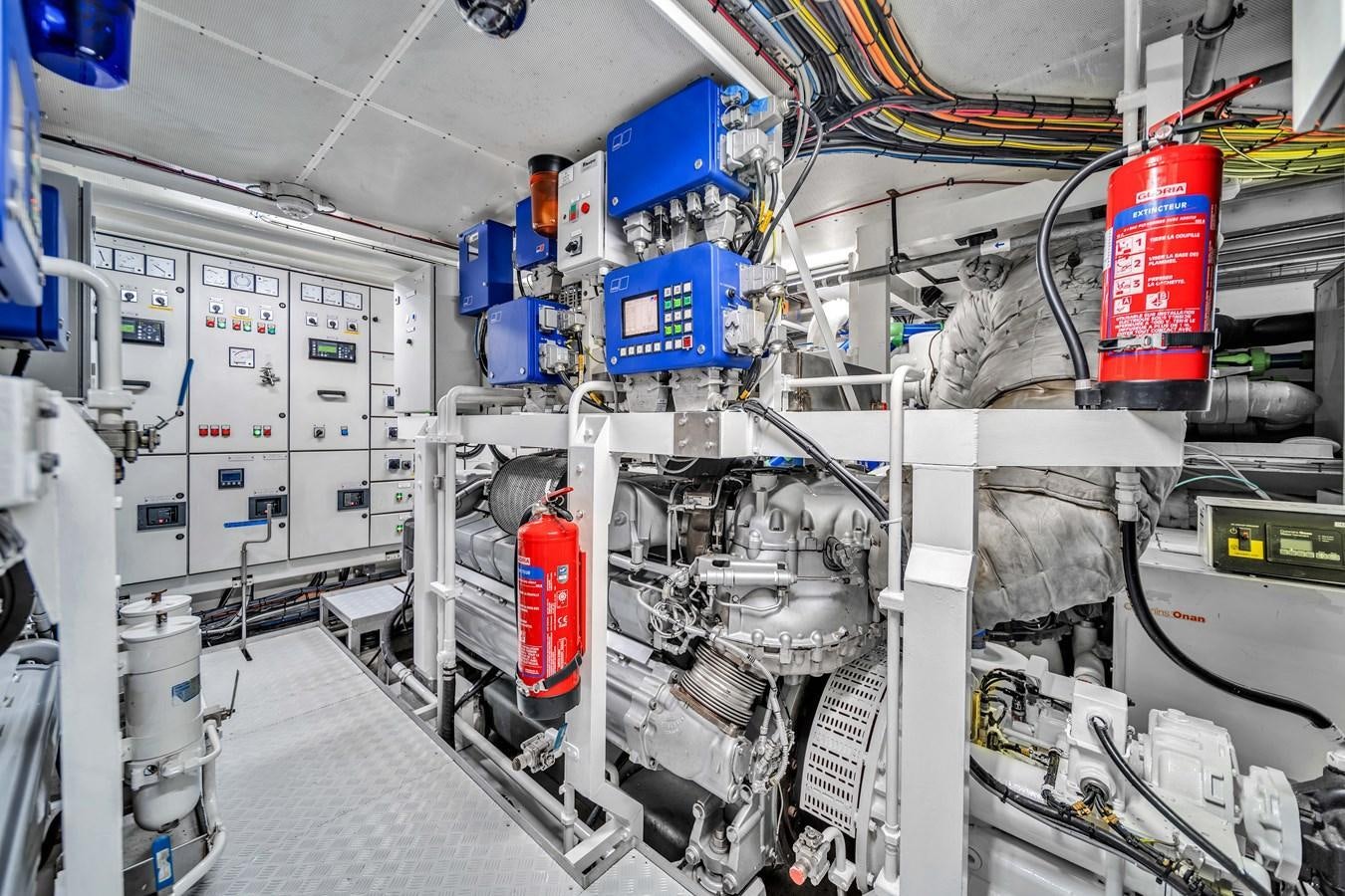 a room with machinery aboard FAMILYBILT Yacht for Sale