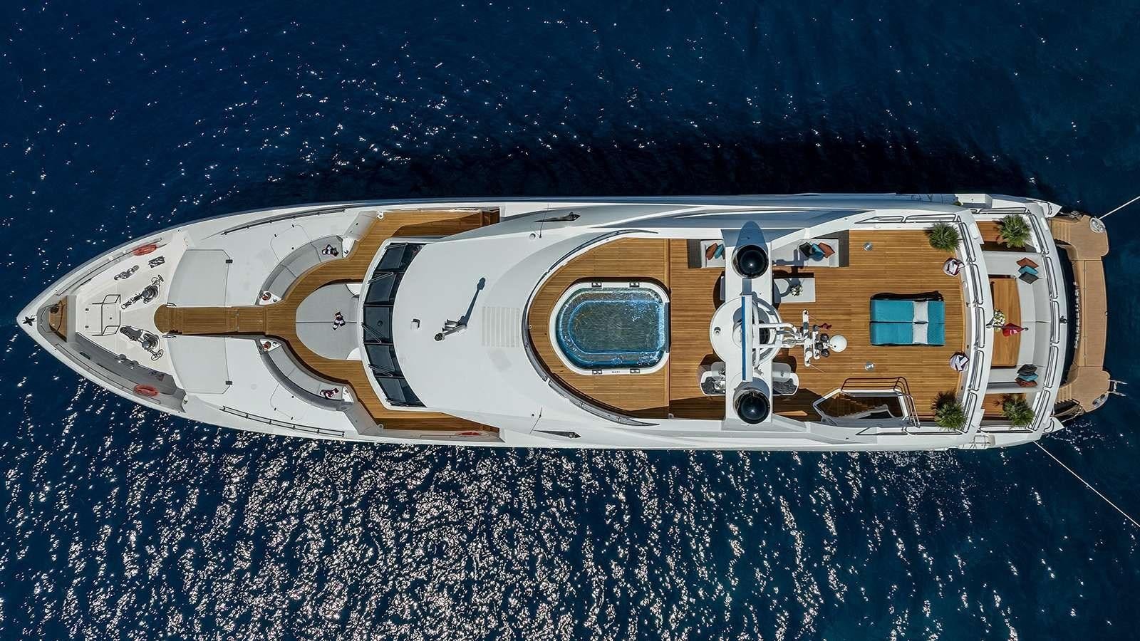 a space shuttle in space aboard KATARIINA I Yacht for Sale