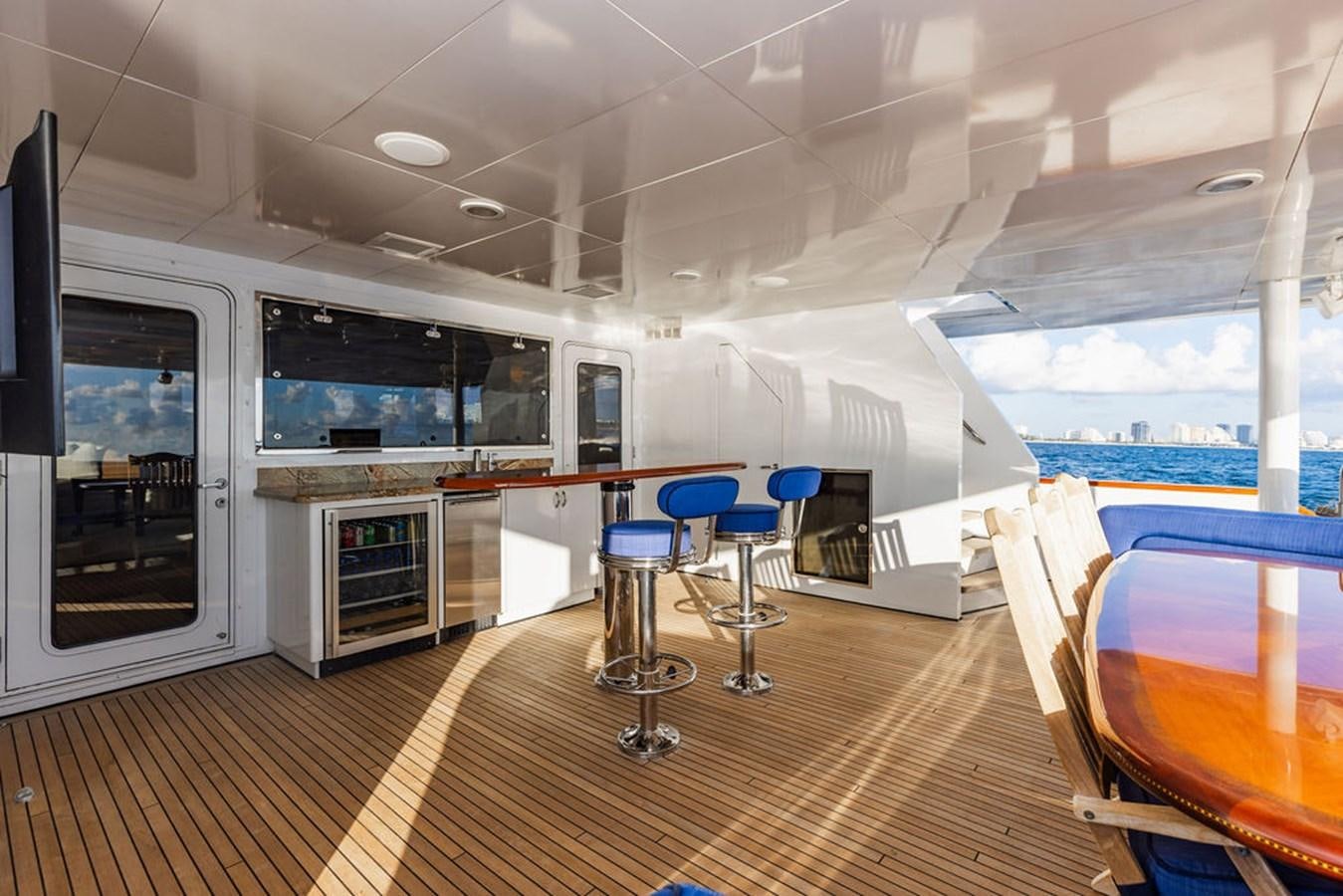 inside of a building with a pool aboard EMPIRE SEA Yacht for Sale