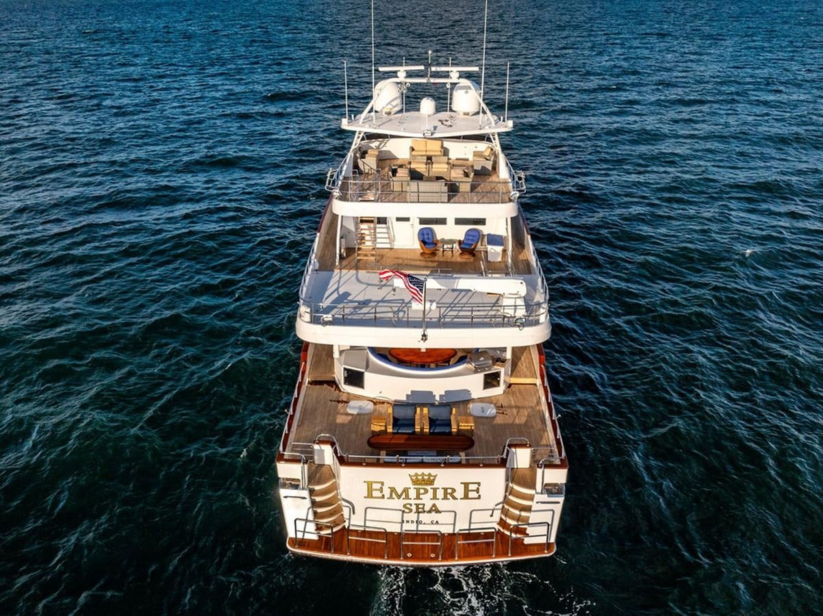 a ship in the water aboard EMPIRE SEA Yacht for Sale