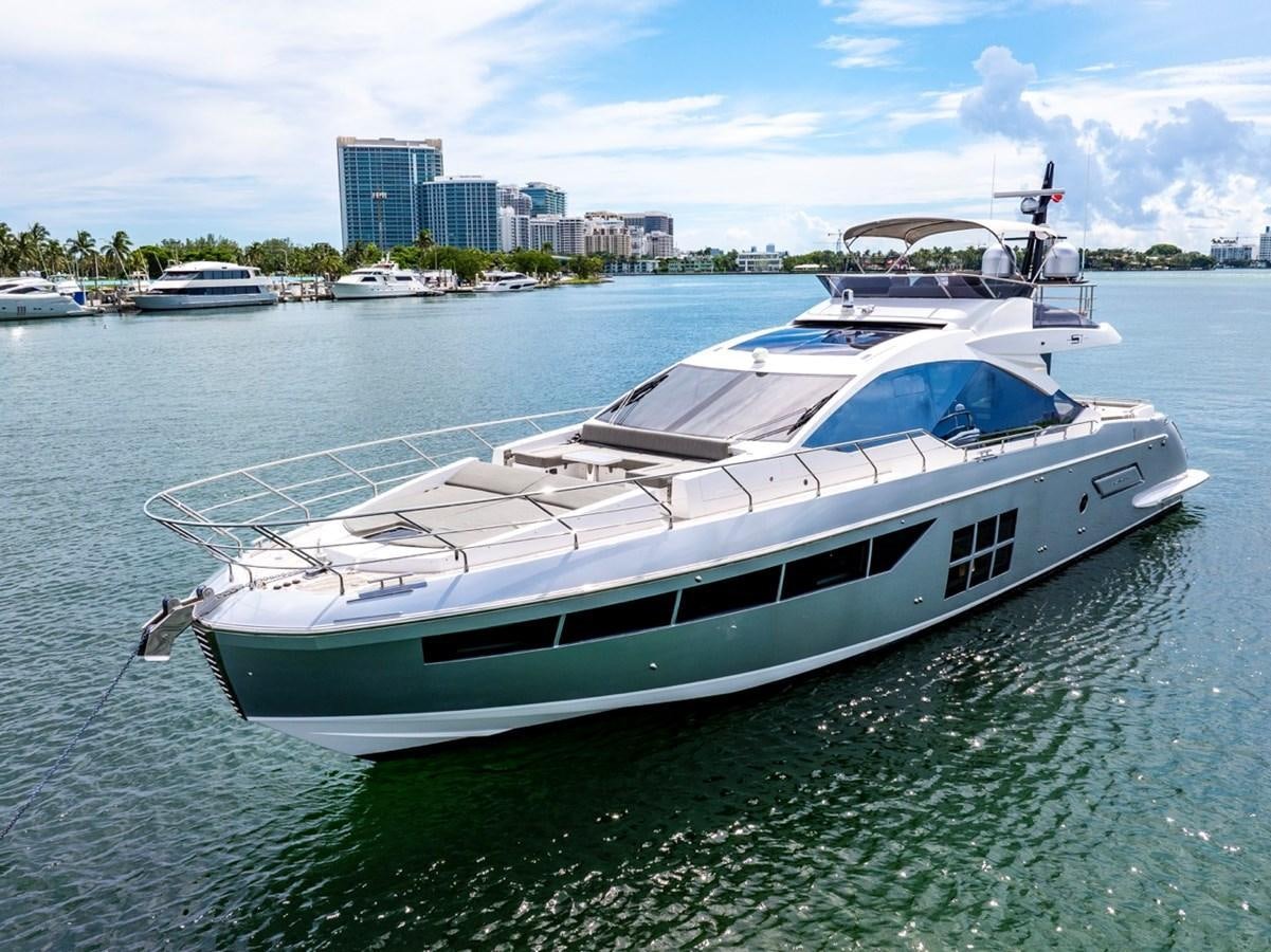 a boat in the water aboard JUST KEEP LIVIN Yacht for Sale