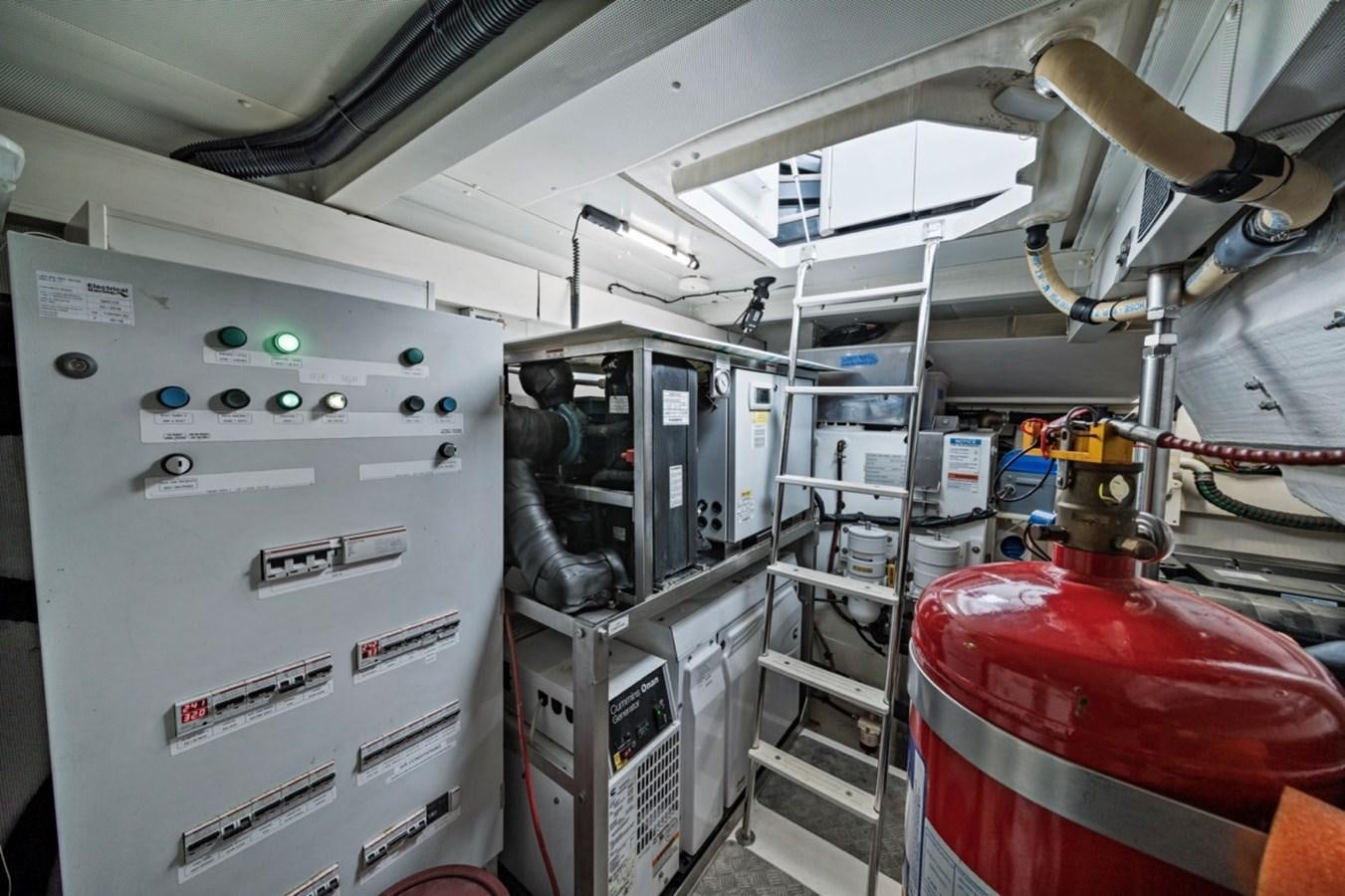 a close-up of a machine aboard JUST KEEP LIVIN Yacht for Sale