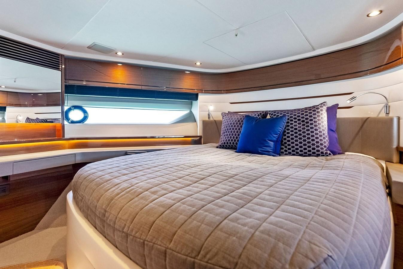 a bed in a room aboard SOLIANA Yacht for Sale