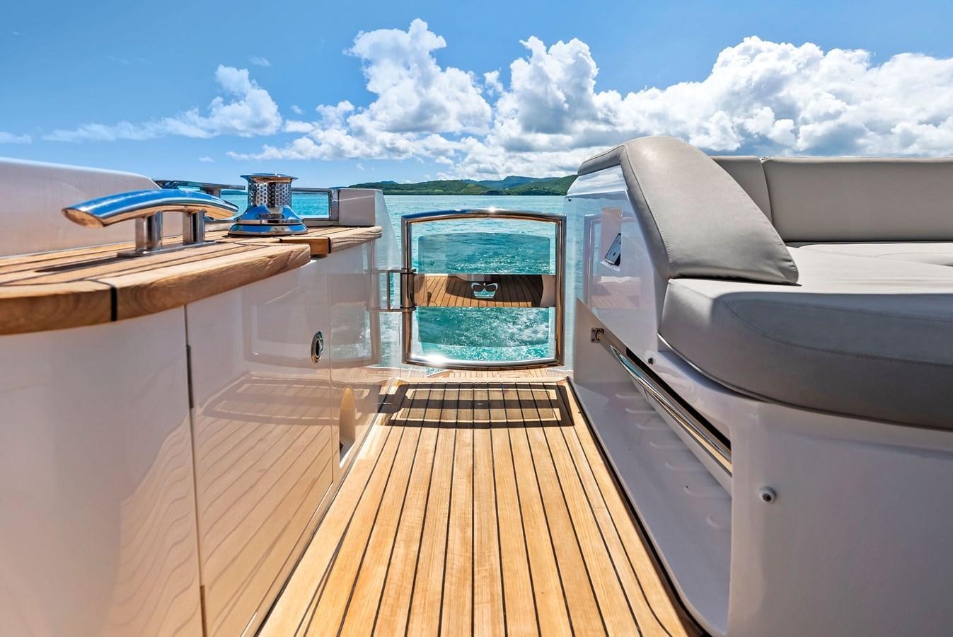 a boat on a deck aboard SOLIANA Yacht for Sale